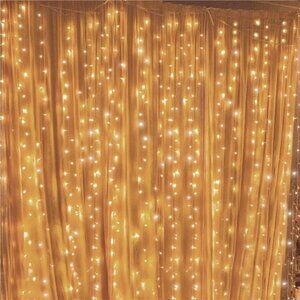 Twinkle Star 300 LED Curtain String Lights, 8 Modes Fairy Hanging Lights